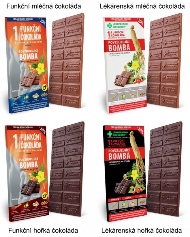 Rodinné balení 3+1 (Povzbuzující bomba, Energie ženy, Imunita pro děti, Imunita pro dospělé)