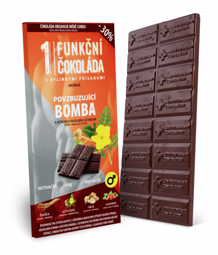 Povzbuzující bomba, hořká čokoláda